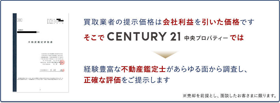 経験豊富な不動産鑑定士があらゆる面から調査し、正確な評価をご提示します